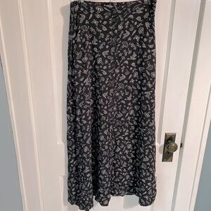 Cute nature design button front maxi skirt